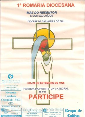 Cartaz da 1ª Romaria Diocesana — 24 de setembro de 1995